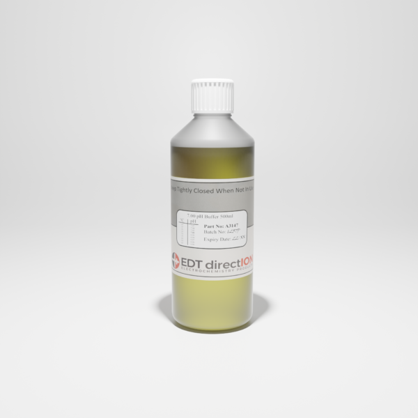 Image showing yellow pH 7 buffer solution.