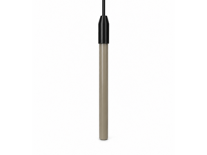 A light brown reference electrode with a black cap on a white background.